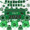 Green Themed 2026 Graduation Decorations Set - Congrats Grad Banner, Class of 2026 Backdrop, Balloons & Streamers Kit - Complete Party Supplies for High School & College Celebrations